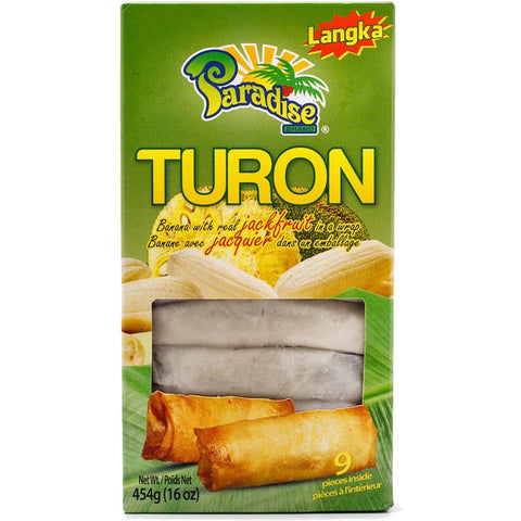 Paradise - Turon - LANGKA - Banana with Real Jackfruit in a Wrap - 9 Pieces - 16 OZ