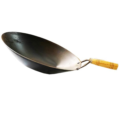 Peking Wok - Wood Handle - Iron Stir Fry Wok