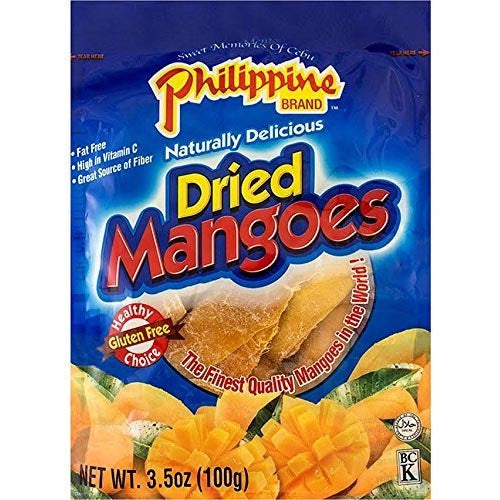 Philippine Brand - Naturally Delicious Dried Mangoes - Gluten Free - 100 G