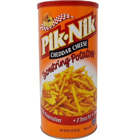 Pik-Nik Shoestring Potatoes = Cheddar Cheese (BIG) - 9 OZ