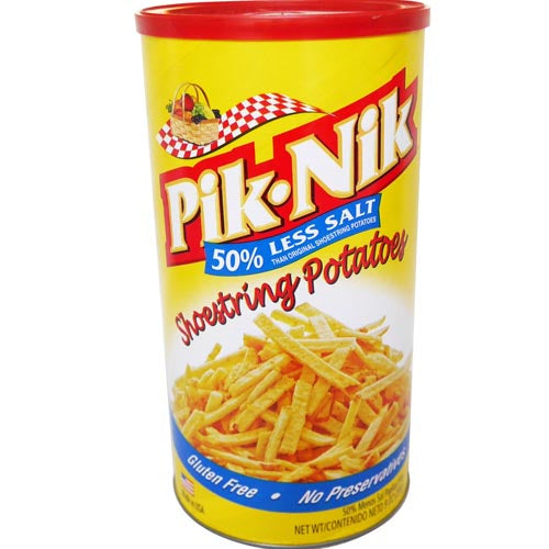 Pik-Nik Shoestring Potatoes 50% Less Salt (BIG) - 9 OZ