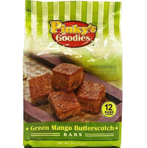 Pinky's Goodies - Green Mango Butterscotch Bars - 12 Pieces - 7.60 OZ