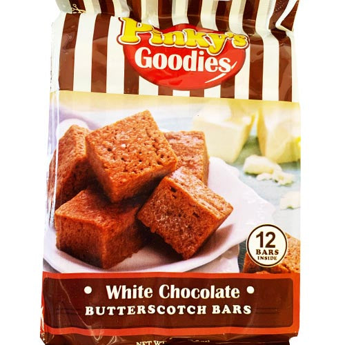 Pinky's Goodies -White Chocolate Butterscotch Bars - 12 Pieces - 7.60 OZ