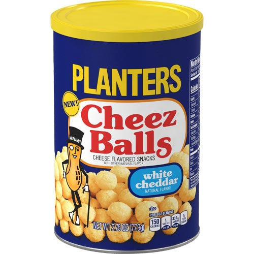 Planters - Cheez Balls - Cheese Flavored Snacks - White Cheddar - 2.75 OZ