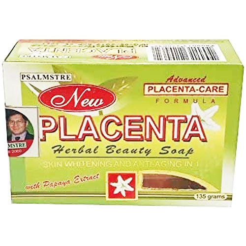 Psalmstre - Placenta Herbal Beauty Soap with Papaya Extract - Skin Whitening and Anti-Aging in 1 - 135 G