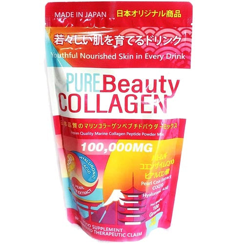 Pure Beauty Collagen - 100,000 MG Marine Collagen Powder Mix - 3.53 OZ