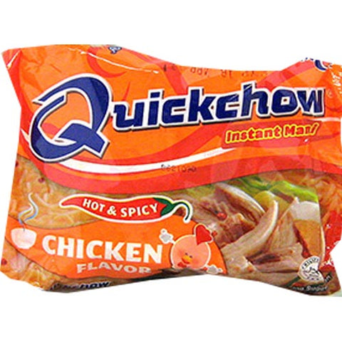 Quick Chow - Instant Mami - Chicken Flavor - Hot and Spicy - 55 G