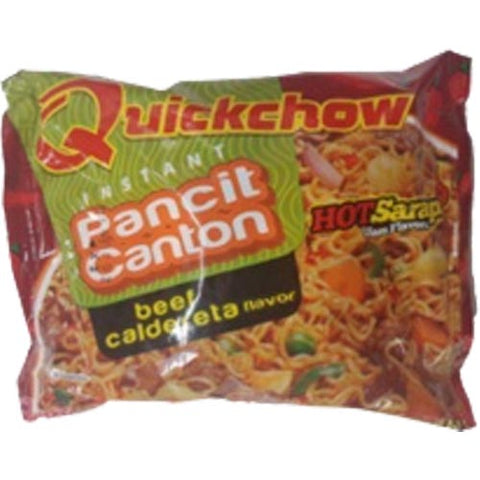 Quick Chow - Instant Pancit Canton - Beef Caldereta Flavor - 65 G