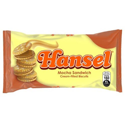 Rebisco - Hansel Mocha Sandwich - Cream Filled Biscuits - 10 Pack