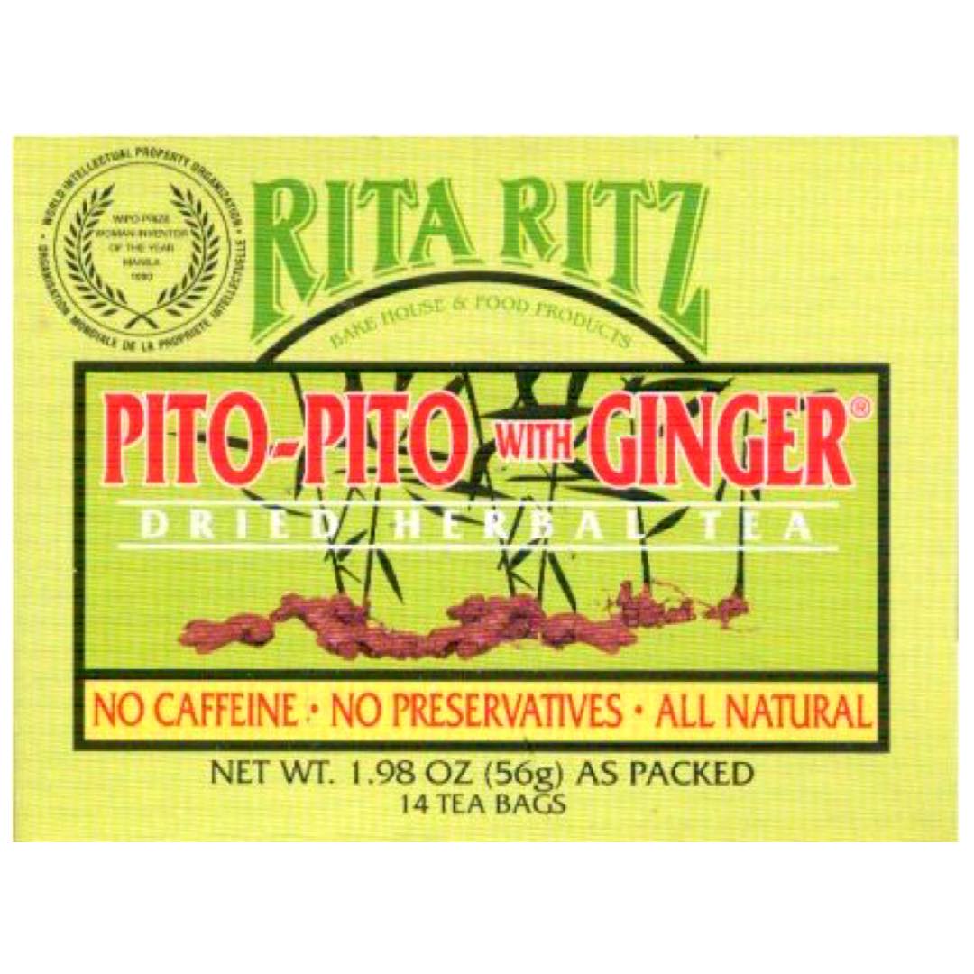 Rita Ritz - Pito Pito with Ginger - Dried Herbal Tea - 14 Tea Bags - 56 G