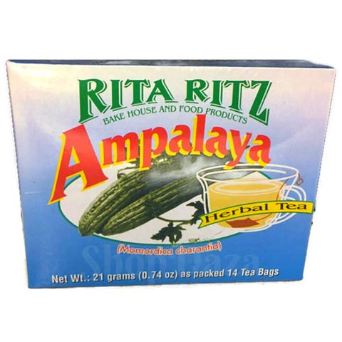 Rita Ritz - Ampalaya Herbal Tea - No Caffeine, No Preservatives, All Natural - 14 Tea Bags - 21 G