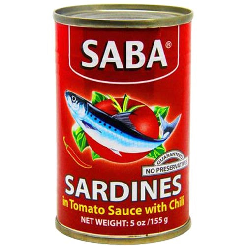 SABA - Sardines in Tomato Sauce with Chili (RED) - 155 G