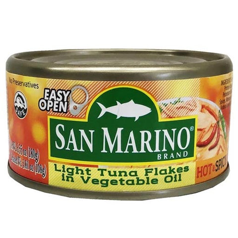 San Marino - Light Tuna Flakes in Oil - Hot & Spicy 🌶️ - 180 G
