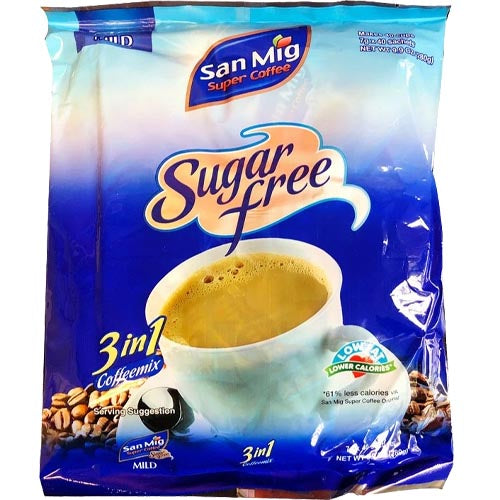 San Mig - Super Coffee - Mild - Sugar Free - 3 in 1 Coffeemix - 40 Sachets - 280 G