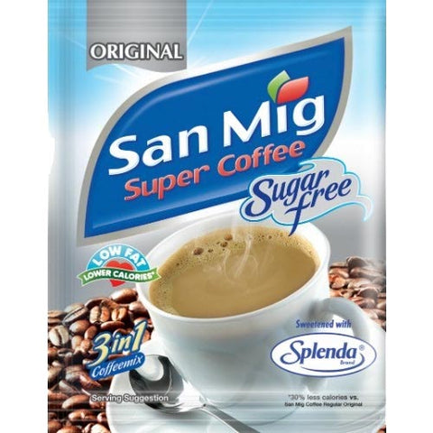 San Mig - Super Coffee -ORIGINAL - SUGAR FREE - 3 in 1 Coffeemix