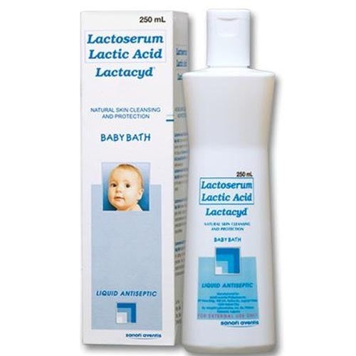 Sanofi - Lactoserum Lactic Acid - Lactacyd - Baby Bath - Natural Skin Cleansing and Protection - Liquid Antiseptic - 250 ML