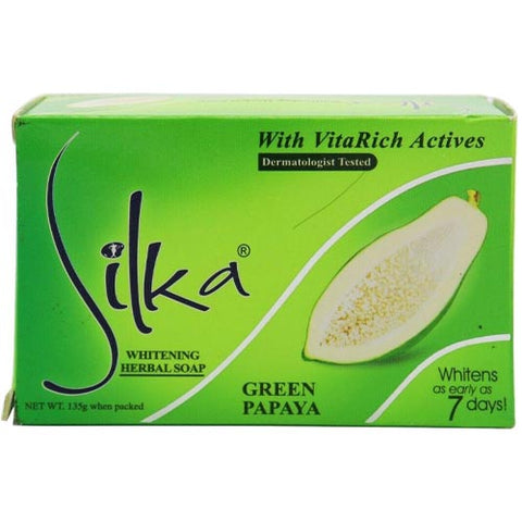 Silka - Whitening Herbal Soap - Green Papaya with VitaRich Actives - 135 G