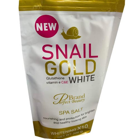 Snail Gold - Glutathione Vitamin E C&E White - Spa Salt - Gold Scrub Soap - Whitening x10 - 350 G