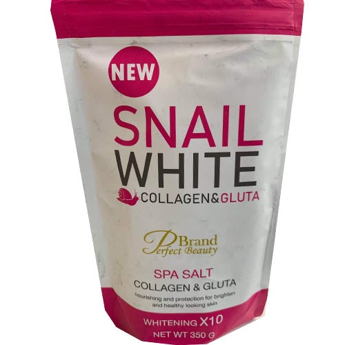 Snail White - Collagen & Gluta - Spa Salt - White Scrub Soap - Whitening x10 - 350 G