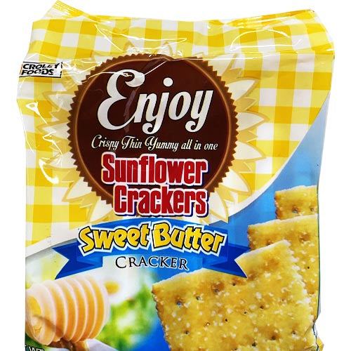 Sunflower Crackers - Enjoy Crispy Thin Yummy All in One Sweet Butter Crackers - 8 Packs - 13.5g