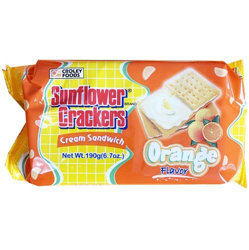 Sunflower Crackers - Orange Flavor - 190 G