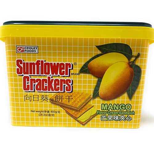 Sunflower Crackers - Mango in Plastic Can - 800 G