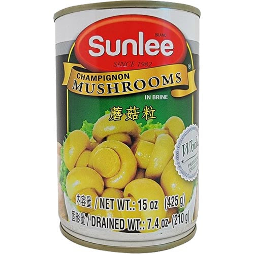 Sunlee Brand - Straw Mushroom in Brine - 15 OZ