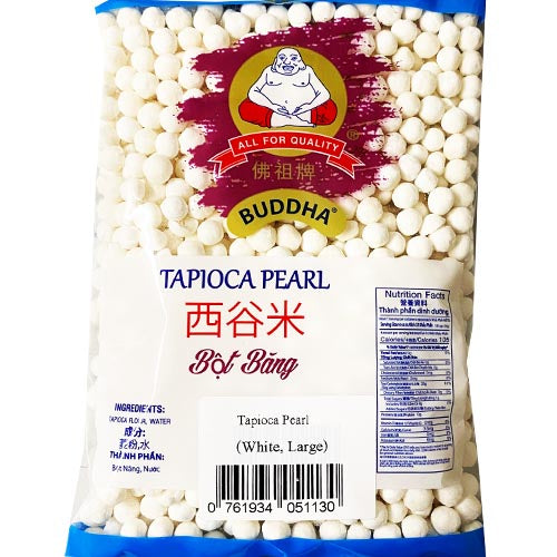 Sunlee Brand - Buddha - Tapioca Pearl - White - Large - 14 OZ