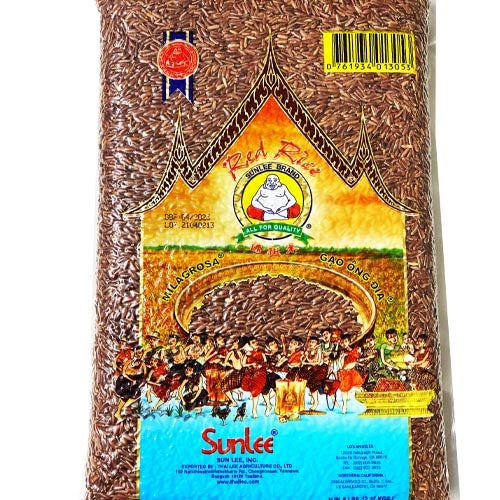 Sunlee Brand - Long Grain Red Rice - 5 LBS