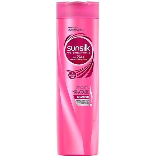 Sunsilk - Shampoo - Co-Creations- 5 Flower Essentials - Smooth & Manageable (PINK)