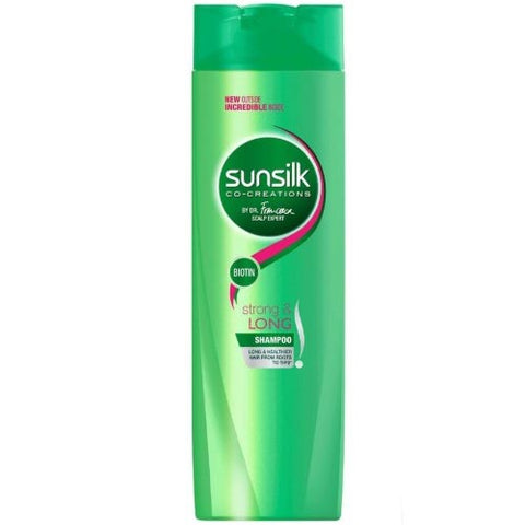 Sunsilk - Shampoo - Co-Creations- with Biotin and Aloe Vera - Strong and Long (GREEN)