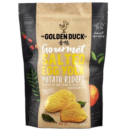 The Golden Duck Co - Gourmet Salted Egg Yolk Potato Ridges - 125 G