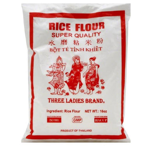 Three Ladies Brand - Rice Flour (RED)  - Super Quality - 16 OZ