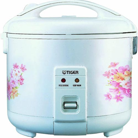 Tiger (JNP-1800) - FL 10-Cup (Uncooked) Rice Cooker and Warmer - Floral White - Made in Japan