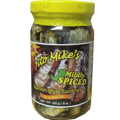 Tito Mike's - Spanish Style Sardines in Corn Oil (Mildy Spiced) - 8 OZ