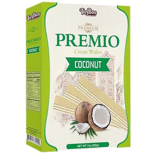 TresBon - Premium - Premio - Cream Wafers - Coconut - 200 G