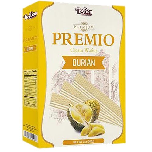 TresBon - Premium - Premio - Cream Wafers - Durian- 200 G