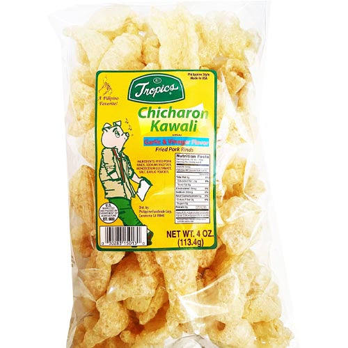 Tropics - Chicharon Kawali - Garlic and Vinegar - Fried Pork Rinds - 4 OZ