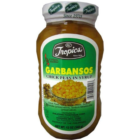 Tropics - Garbansos - Chick Peas in Syrup - 12 OZ