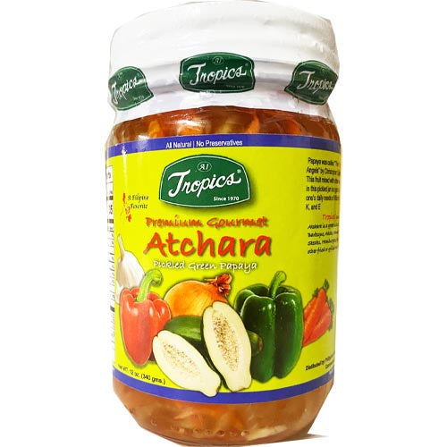 Tropics - Premium Gourmet Atchara - Pickled Green Papaya - 12 OZ