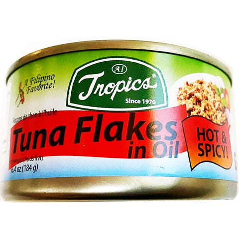 Tropics - Tuna Flakes in Soybean Oil - Hot and Spicy - 184 G