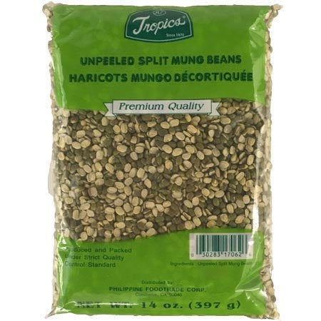 Tropics - Unpeeled Split Mung Beans - 14 OZ