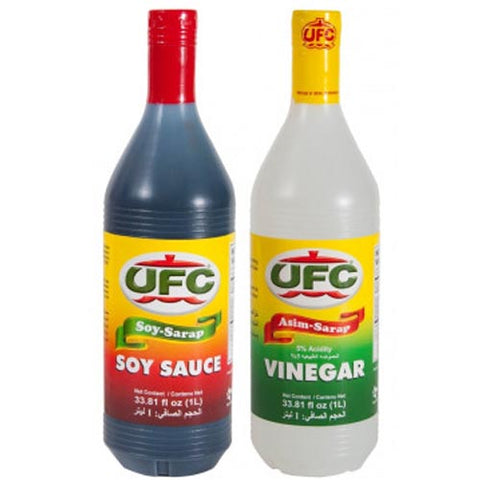 UFC - Vinegar and Soy Sauce Value Pack - 67.08 OZ (1 Litter Bottle of Each)