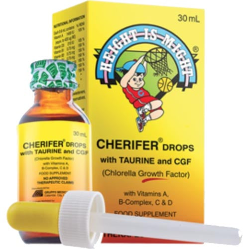 Cherifer DROPS - with Taurine and CGF - Chlorella Growth Factor with Vitamin A, B Complex, C, and D - 30 ML