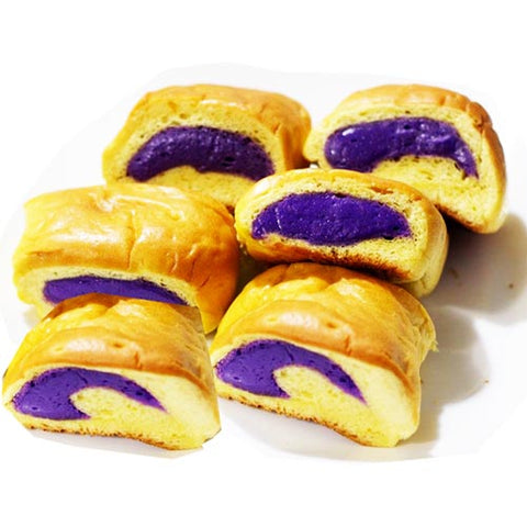 Kagat Bakery - Pan De Ube (Bread with Purple Yam Filling) - 6 Piece Pack - 8 OZ