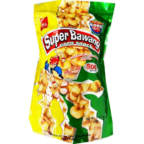 W.L. Foods - Super Bawang Corn Snack Natural Garlic Flavor - BIG - 500 G