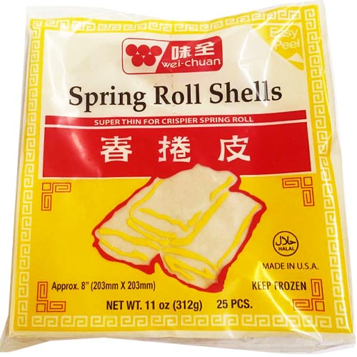 Wei-Chuan - Spring Roll Shells - Super Thin for Crispier Spring Roll - 25 Pieces - 11 OZ