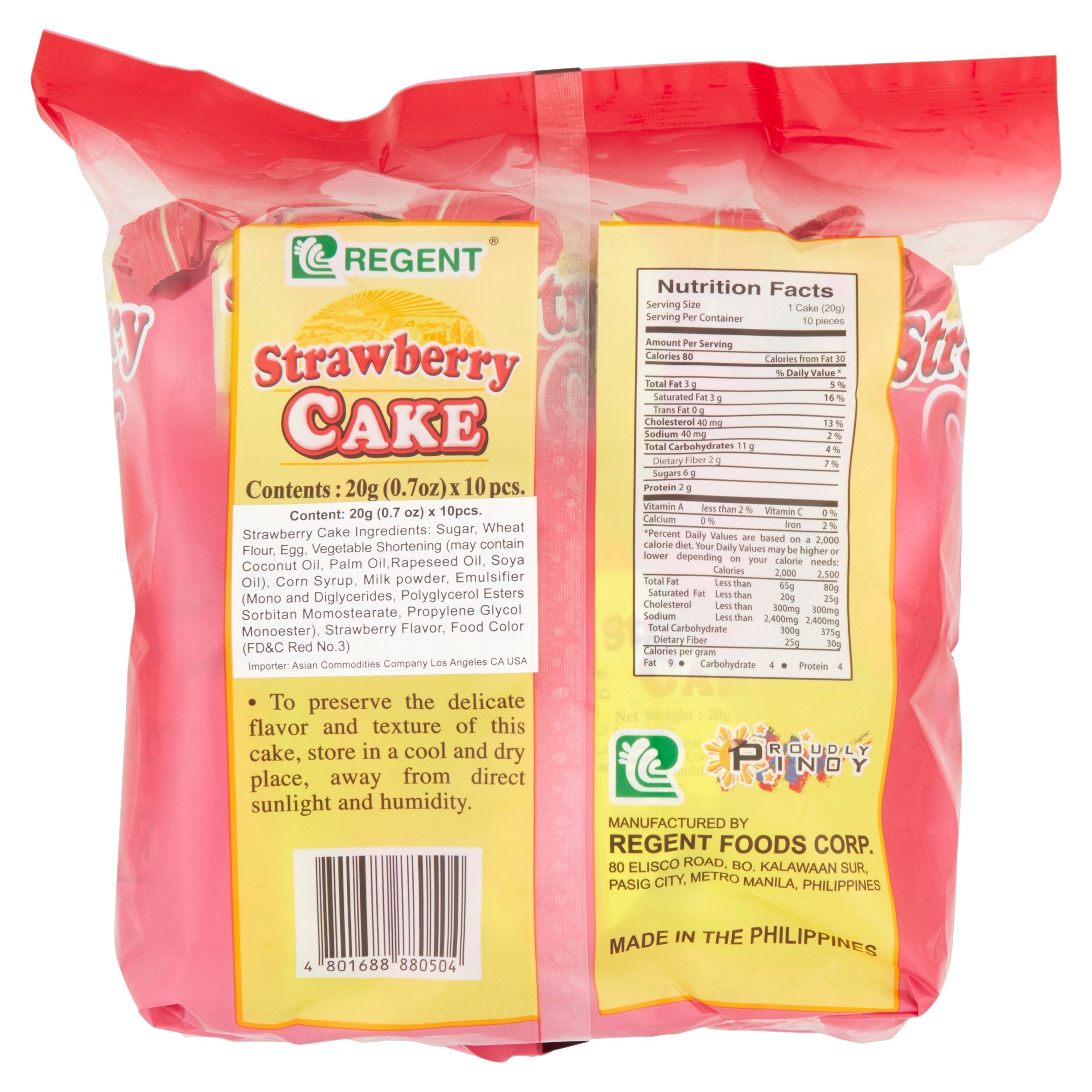 Regent - Strawberry Cake  - 10 Pack - .7 OZ