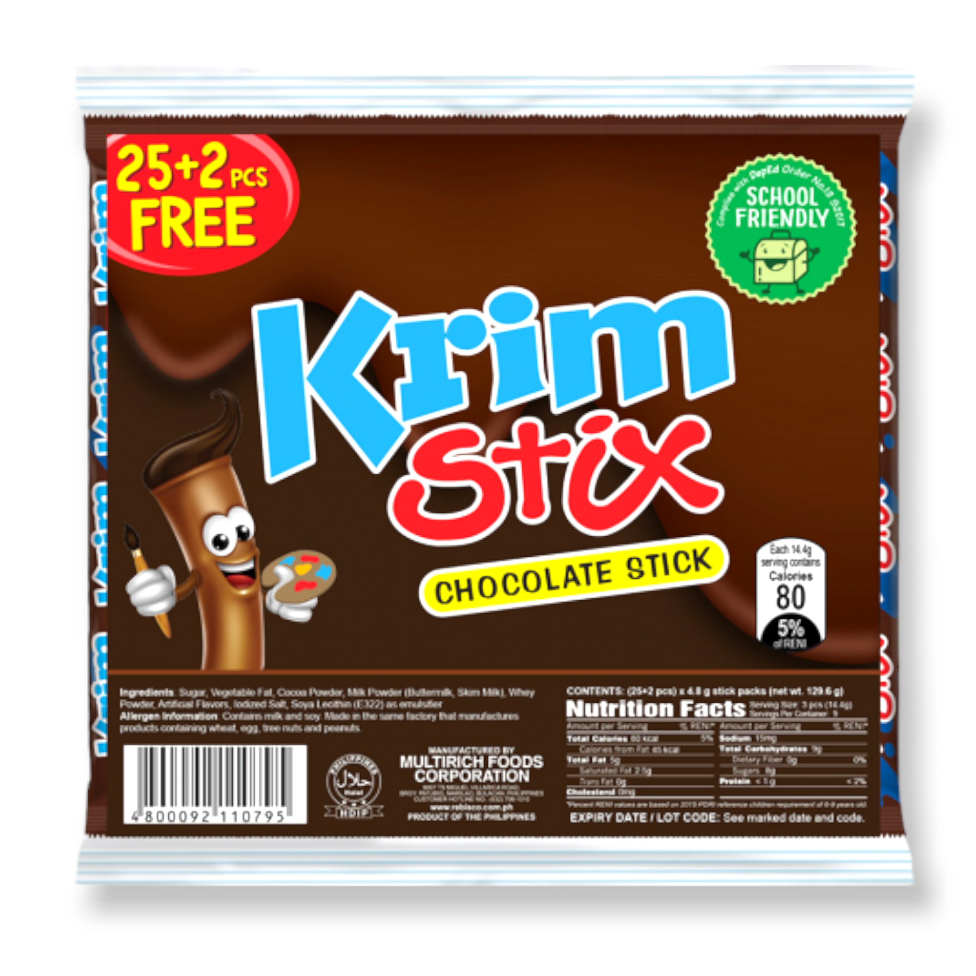 Krim Stic Chocolate Sticks 25 x 10g