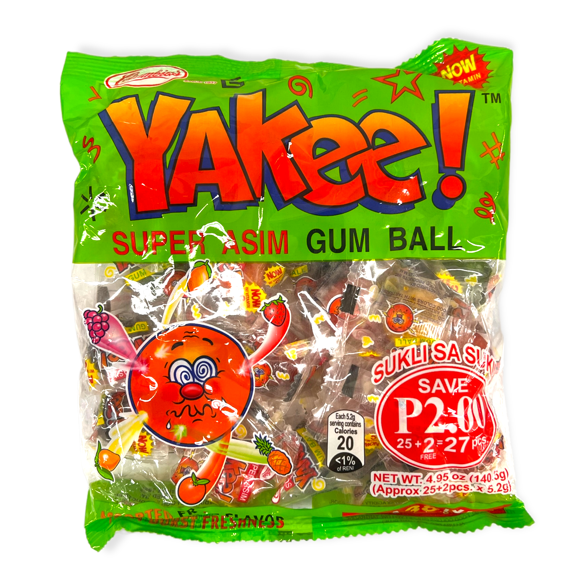 Yakee - Super Asim Gum Ball - 140 G